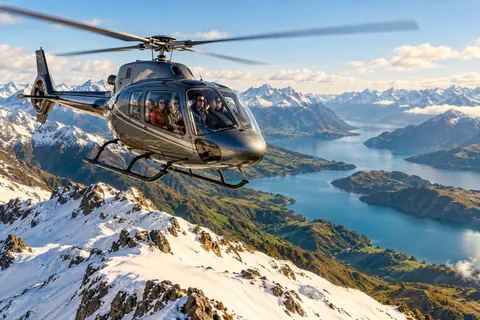 Aktivitätsillustration für Helikoptertouren über Queenstown