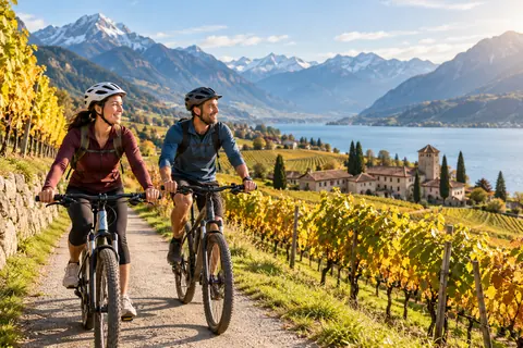 Aktivitätsillustration für Radtouren durch Queenstown